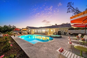Outdoor pool, a heated pool