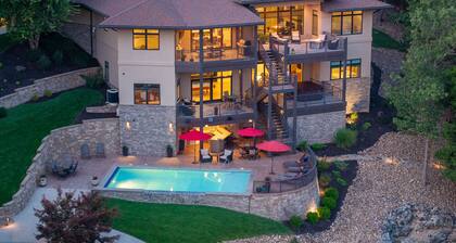 Luxury Lakefront Home with Heated Pool and Protected Cove