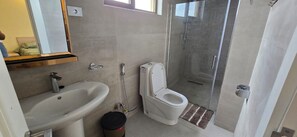 Shower, jetted bath, hair dryer, bidet - Charming 2-bedroom apt in Addis Ababa, a short walk from the African Union HQ. (Addis Ababa)