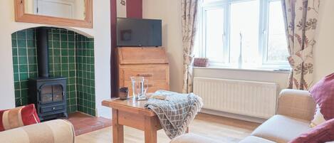 Een smart-tv en een open haard