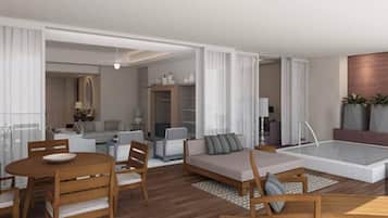 Luxury Triple Room, Multiple Beds, Kitchen, Ocean View | Terrace/patio
