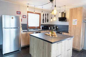 Private kitchen - Spacious and bright 3* Nomacharel house, located at the 3 borders (Schlierbach)