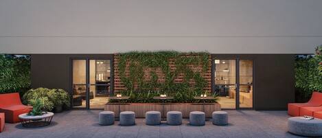 Front of property - evening/night