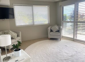 Smart-TV, peis og bøker