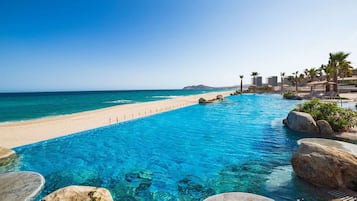 4 outdoor pools, open 8:00 AM to 8:00 PM, free cabanas, pool umbrellas