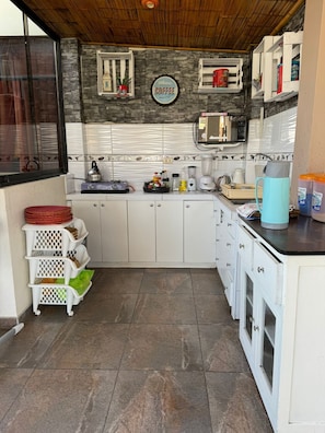 Shared fridge, microwave