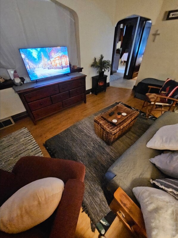 TV connectée, cheminée