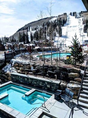 Outdoor pool, a heated pool