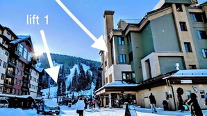 A building with a ski lift, indicating a ski resort location. - Mountain view Durango ski-in/out@ Purgatory Resort (Durango)