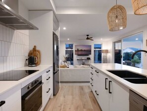 Microwave, oven, stovetop, dishwasher