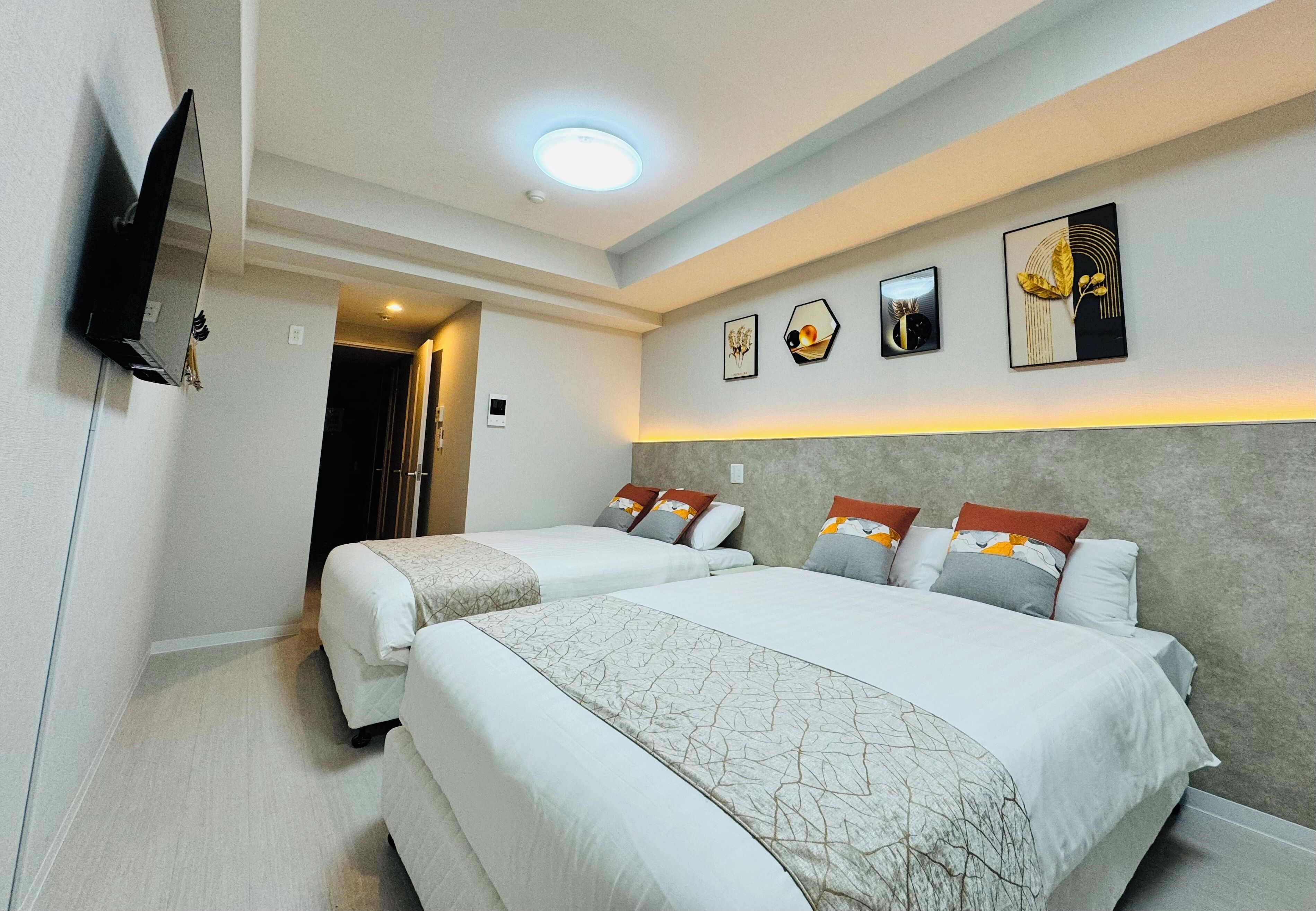 Comfort Quadruple Room | Premium bedding, desk, laptop workspace, blackout drapes