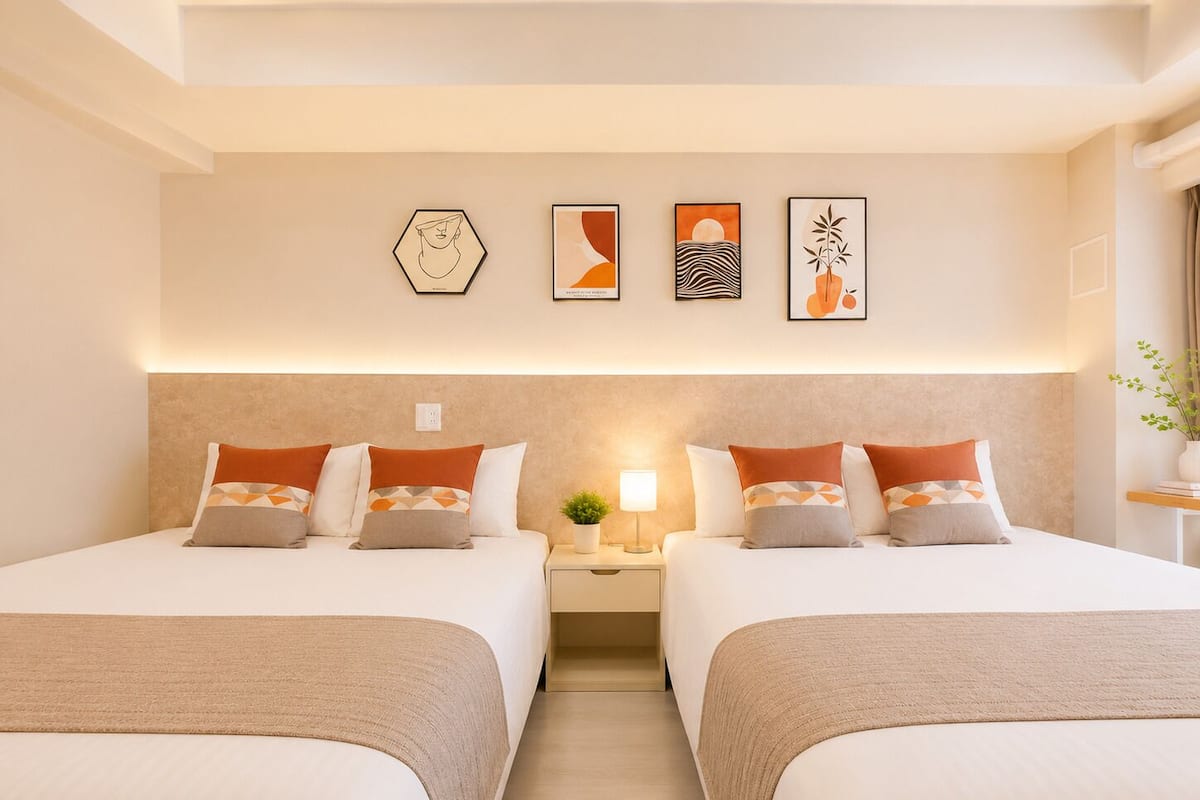 Comfort Quadruple Room | Premium bedding, desk, laptop workspace, blackout drapes