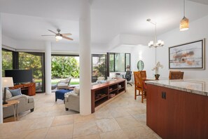 Smart TV, books, stereo