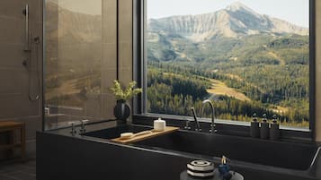 Luxury Suite (Big Sky) | Bathroom | Separate bathtub and shower, deep-soaking bathtub, rainfall showerhead