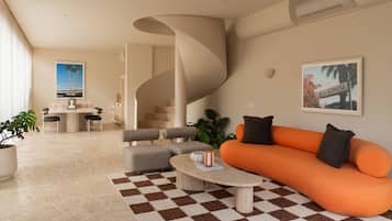 Villa - 2 sovrum - privat pool - executive-vÄning | Vardagsrum | 32-tums smart-tv med digitalkanaler