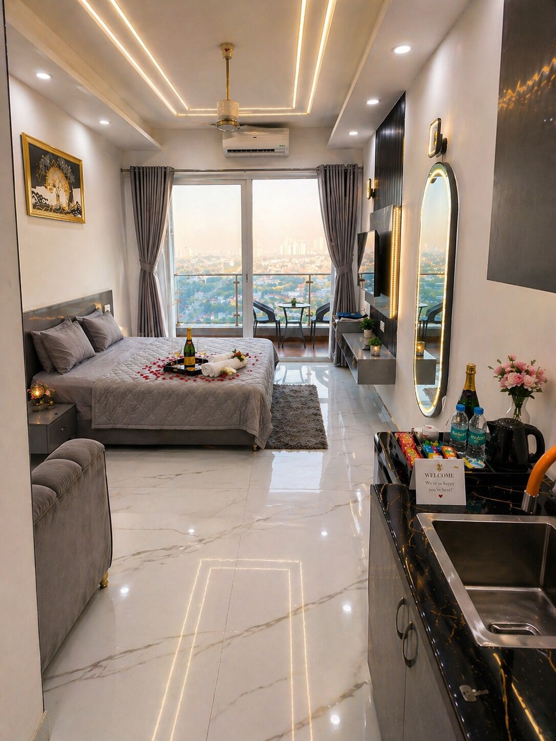 Luxury Studio Suite, 1 Bedroom, City View | Reka bentuk bangunan