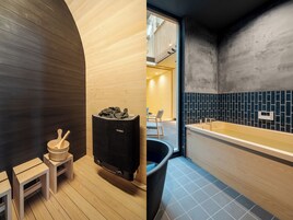 Traditional House, 2 Bedrooms, Non Smoking, Sauna | Bathroom | Combined shower/tub, rainfall showerhead, free toiletries, hair dryer