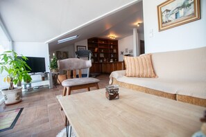 Living area - RODON APARTMENT with great view,sauna and jaccuzi (Litochoro)