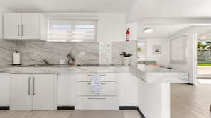 Fridge, microwave, coffee/tea maker, toaster - Daniela`s Beachfront Apartment (Rincón)