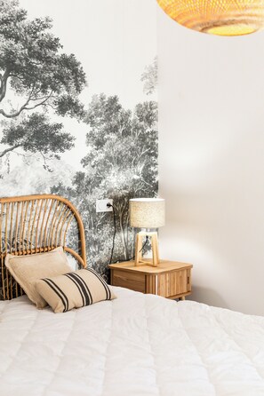 2 slaapkamers, een strijkplank/strijkijzer, wifi, beddengoed