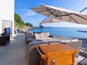 Chambre, vue océan (BBQ) | Terrasse/Patio