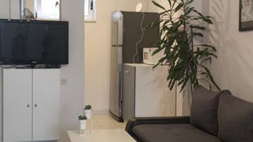 Căn hộ (One Bedroom Apartment 1) | Phòng khách | TV màn hình phẳng 32-inch có truyền hình cáp