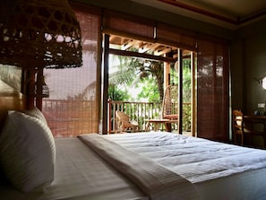 Deluxe Double Room, Balcony, Ground Floor | In-room safe, desk, free WiFi