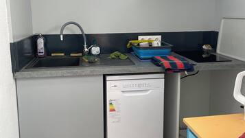 KĂŒhlschrank, Mikrowelle, Herdplatte, GeschirrspĂŒler
