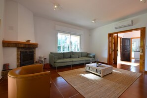 TV, lareira