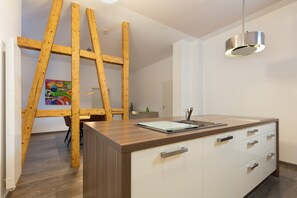 Interior - Modern vacation apartment in Lauscha, near Rennsteig and the Silbersattel ski arena. (Lauscha)