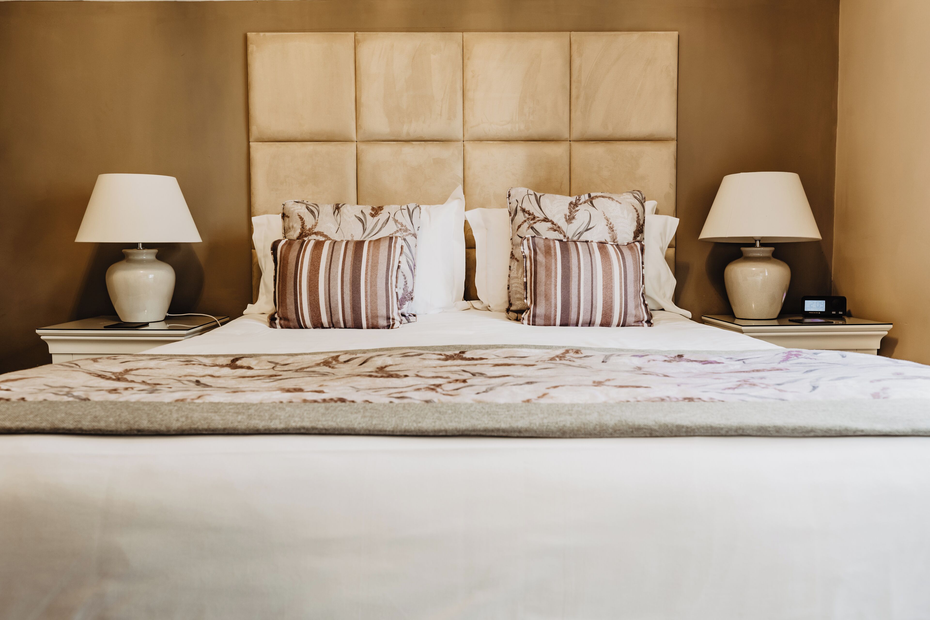 Premium bedding, laptop workspace, free WiFi, bed sheets