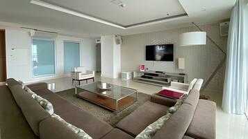 Basic Apartment | Living area | 40-inch LED TV with digital channels