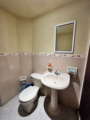 Towels, soap, toilet paper