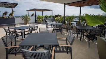 Outdoor banquet area
