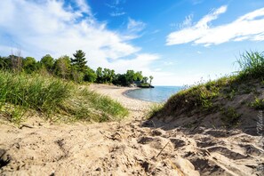 Beach nearby, sun-loungers