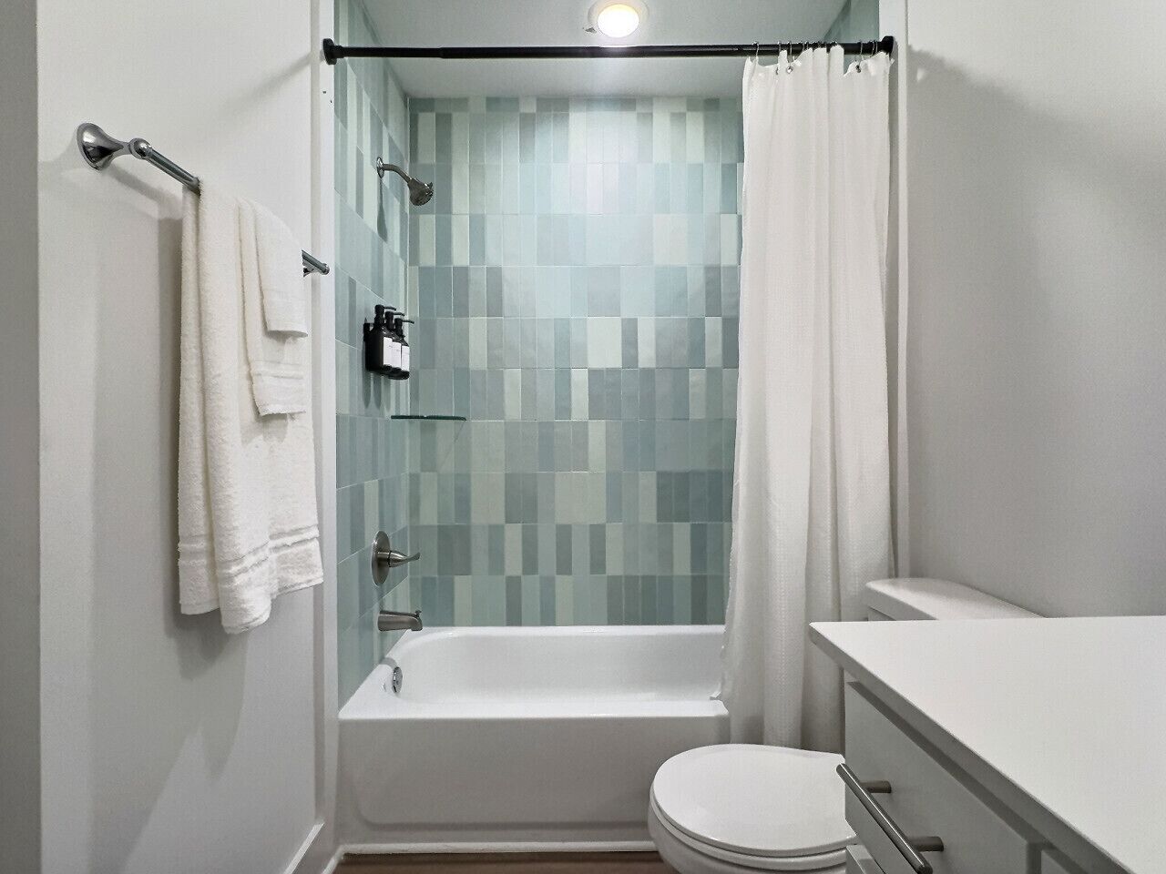 Hair dryer, towels