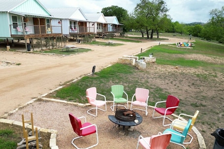 Terrace/patio. Deluxe King Cabin #15 near Guadalupe River