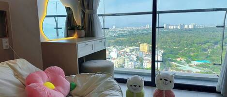 Deluxe-Apartment, eingeschränkter Meerblick | Ausblick vom Zimmer