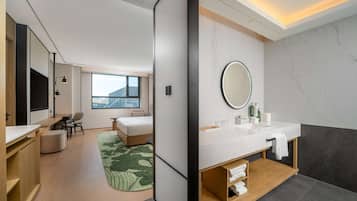 Free toiletries, hair dryer