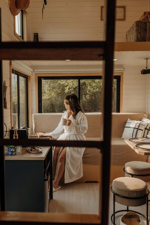 Tiny luxo com Vista para Montanha | Living area