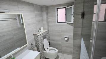 Towels, soap, toilet paper