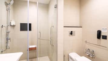 Standard Room, 1 King Bed, Accessible | Bathroom | Shower, rainfall showerhead, free toiletries, hair dryer