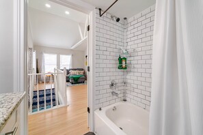 Hair dryer, towels