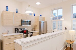 Microwave, oven, stovetop, dishwasher - The News Condo 202 at ATB (Asheville)