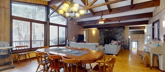 Peaceful house on 77 acres w/ fireplace, sauna, jet tub, foosball, piano, w/d