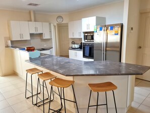 Microwave, dishwasher, coffee/tea maker