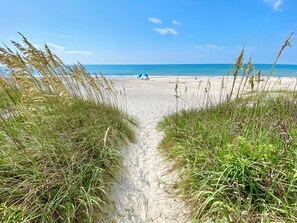 Perto da praia, toalhas de praia
