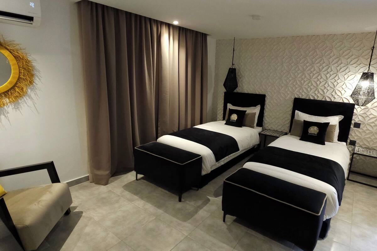 Standardværelse med 2 enkeltsenge - privat badeværelse | Premium-sengetøj, lydisolering, baby-/barnesenge (tillægsgebyr)