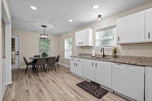 Microwave, oven, stovetop, dishwasher