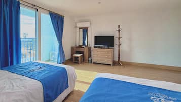 Family Suite, Multiple Beds, Non Smoking, Ocean View | Premium bedding, blackout drapes, soundproofing, free WiFi